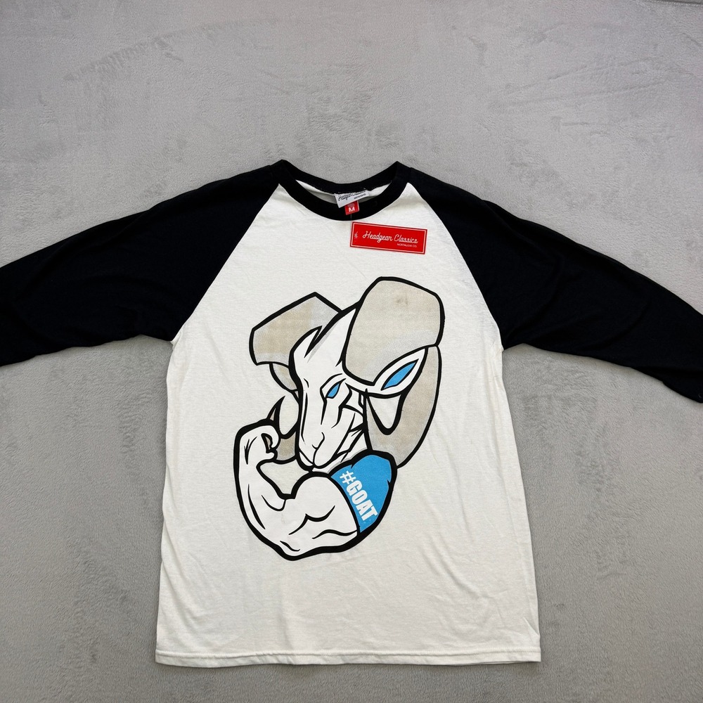 Headgear Classics Shirt Mens Medium Raglan T-Shirt White GOAT Ram‎ Graphic Tee